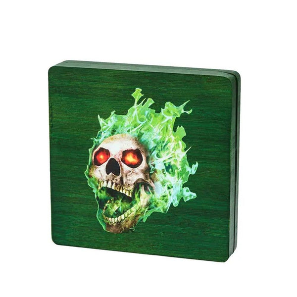 Flameskull Wood Dice Storage Vault & Tray