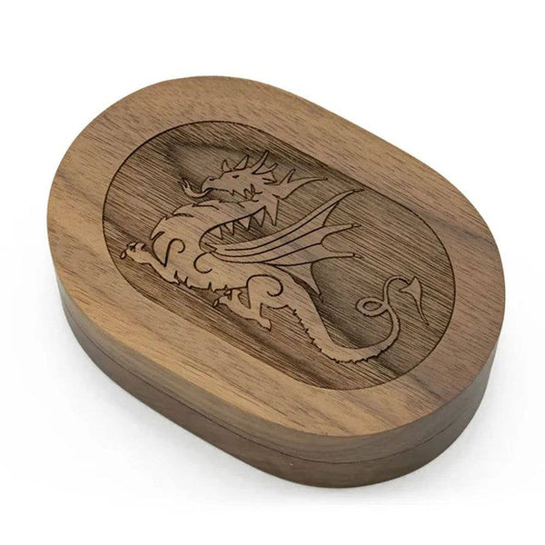 Dragoncarved Wood Dice Box