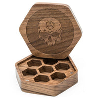 Skull Keeper Wood Dice Box