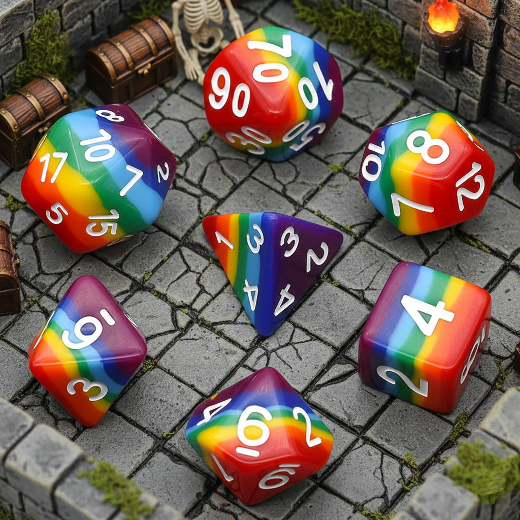 Prismatic Resin Dice Set