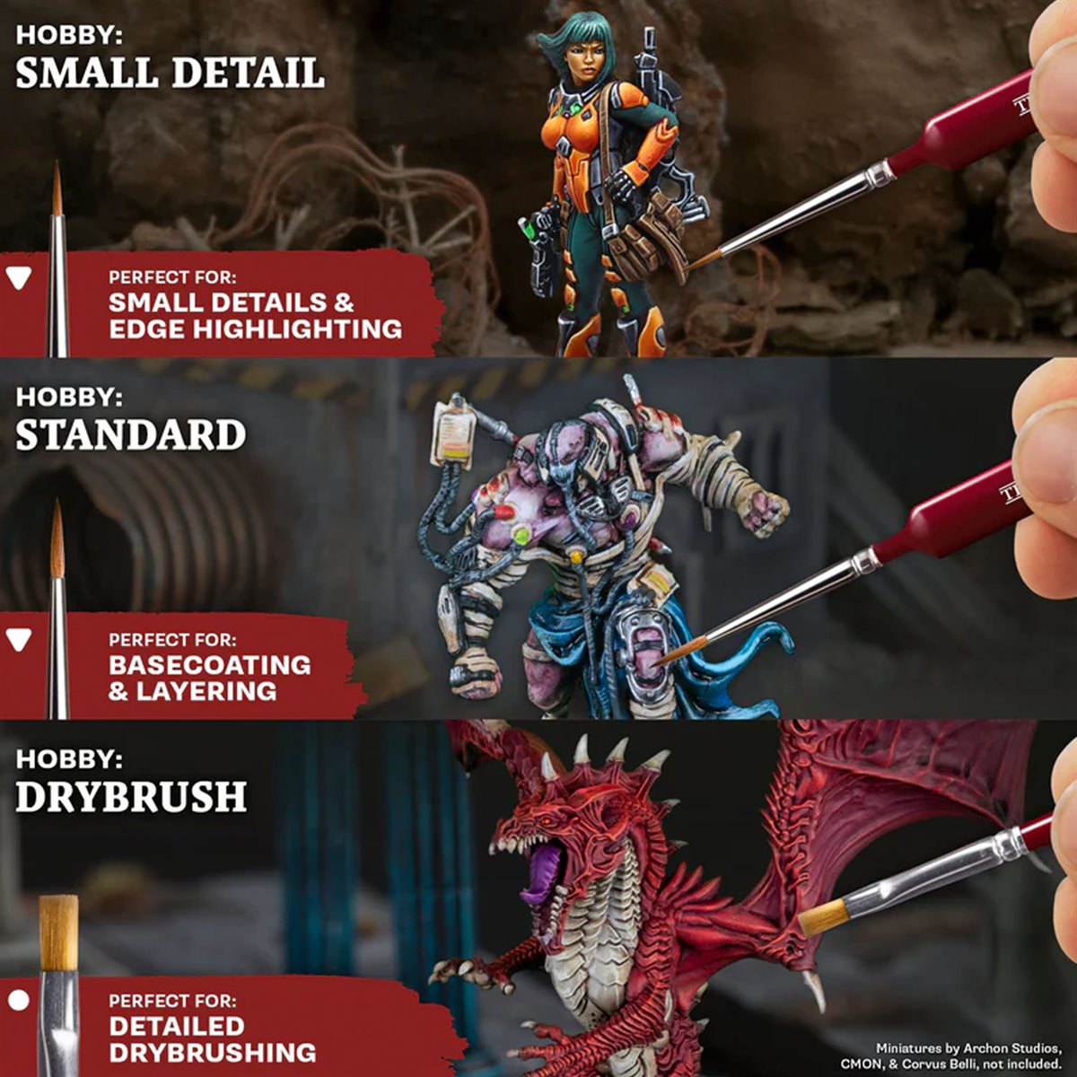 The Army Painter: Hobby Starter Brush Box Set (3)