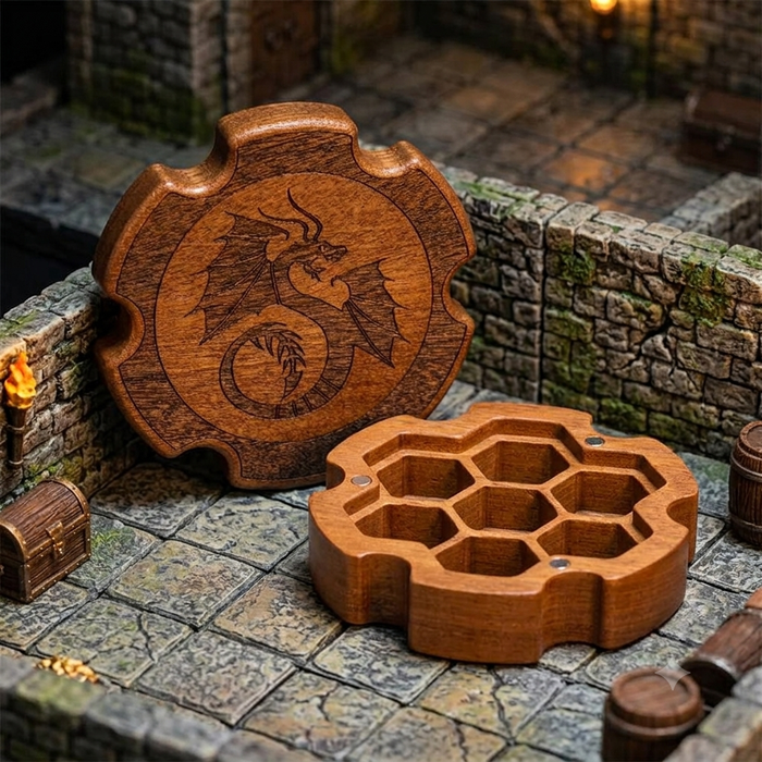 Gearlock Wood Dice Box